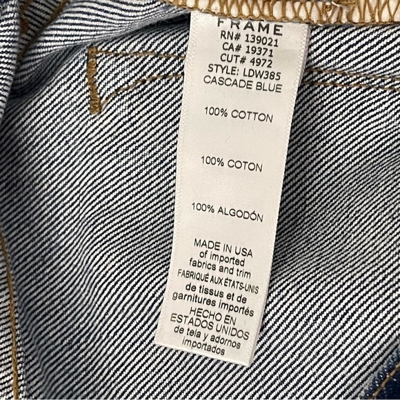 Frame Jeans Womens 27 Le Drew Bootcut High Rise Rigid Cotton Denim Casual Blue - Picture 11 of 11